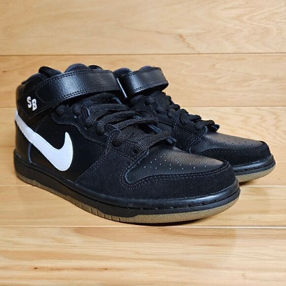 Nike Dunk Mid Pro SB Size 8 Black White Anthracite Gum 2012 Mens Shoe 314383 016 - Picture 2 of 12